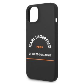 Futrola - maska Karl Lagerfeld Hc Silicone RSG za iPhone 14 Plus 6.7 crna (KLHCP14MSRSGHLK).