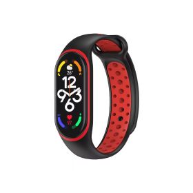 Narukvica za smart watch Xiaomi Mi Band M7 crno crvena.