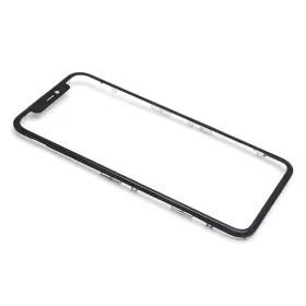 Staklo touchscreen-a za iPhone 11 + frame + OCA stiker black (MS).