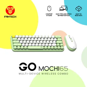 Combo mis tastatura wireless Fantech WK-896 GO Mochi65 zeleni.