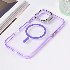 Futrola - maska Magsafe Transparent za iPhone 16 Plus 6.7 ljubicasta.