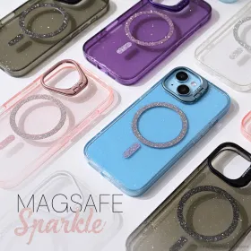 Futrola - maska Magsafe Sparkle za iPhone 12 6.1 Transparent.