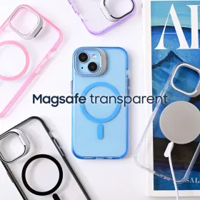 Futrola - maska Magsafe Transparent za iPhone 14 Plus 6.7 ljubicasta.