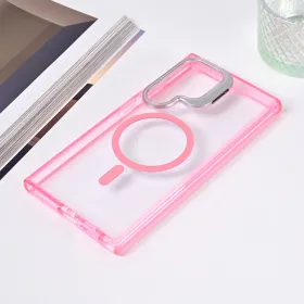 Futrola - maska Magsafe Transparent za Samsung S928B Galaxy S24 Ultra pink.