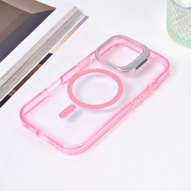 Futrola - maska Magsafe Transparent za iPhone 16 Pro 6.3 pink.