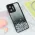 Futrola - maska Frame Glitter za Xiaomi Redmi Note 12 4G (EU) crna.