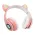 Bluetooth slusalice Cat Ear svetlo roze.