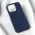 Futrola - maska Teracell Soft Velvet za iPhone 15 Pro 6.1 tamno plava.