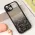 Futrola - maska Frame Glitter za iPhone 15 Plus 6.7 crna.