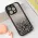 Futrola - maska Frame Glitter za iPhone 15 Pro 6.1 crna.