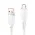 USB Data kabl KONFULON DC63, 3A, USB na micro USB beli 1m.