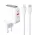 Kucni punjac LDNIO A2522C QC3.0, PD, PPS, LED Display, 30W sa Type C na iPhone lightning kablom beli.