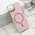 Futrole GLAM GLOW MagSafe za iPhone 13 (6.1) roze (MS).