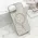 Futrole GLAM GLOW MagSafe za iPhone 15 (6.1) srebrna (MS).