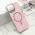 Futrole GLAM GLOW MagSafe za iPhone 16 Pro Max (6.9) roze (MS).