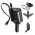 Auto punjac C1 4u1 PD 3A, USB 2.4A 120W (total) sa Type C/lightning kablom tamno sivi.