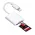 OTG adapter Lighting citac kartica TF/SD beli.