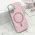 Futrola - maska GLAM GLOW MagSafe za iPhone 16 (6.1) roze (MS).
