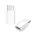 Adapter OTG micro USB na Type C beli.