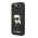 Silikonska futrola - maska Karl Lagerfeld NFT Ikonik Hard Case za iPhone 14 Pro crna Full Original (KLHCP14LSNIKBC) (MS).