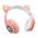Bluetooth slusalice Cat Ear svetlo roze.