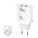 Kucni punjac KONFULON JK72, 2xUSB, 2.4A,12W, sa iPhone lightning kablom beli.