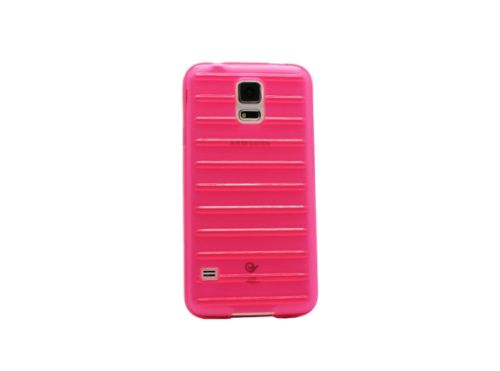 Silikonska futrola - maska Rib za Samsung I9600 S5/G900 pink.