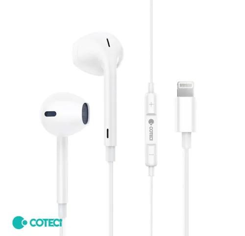 Slusalice Coteci MS-031 za iPhone lightning bele.