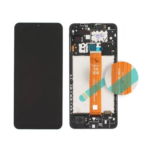 LCD ekran / displej za Samsung A125 Galaxy A12 + touchscreen + frame Black Service Pack Original/GH82-26485A.