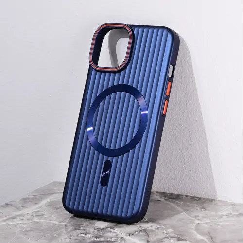 Futrola - maska Magsafe Stripe za iPhone 15 6.1 plava.