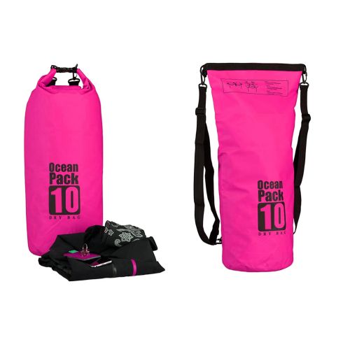 Vodootporna suva torba EL 10L pink.