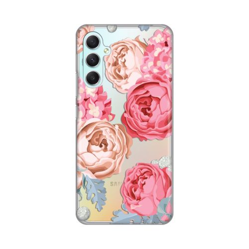 Silikonska futrola - maska print Skin za Samsung A346 Galaxy A34 5G 5G Pink Flowers.