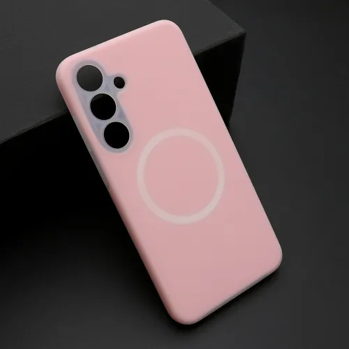 Futrola - maska PASTEL COLOR MagSafe za Samsung S936 Galaxy S25 Plus 5G roze (MS).