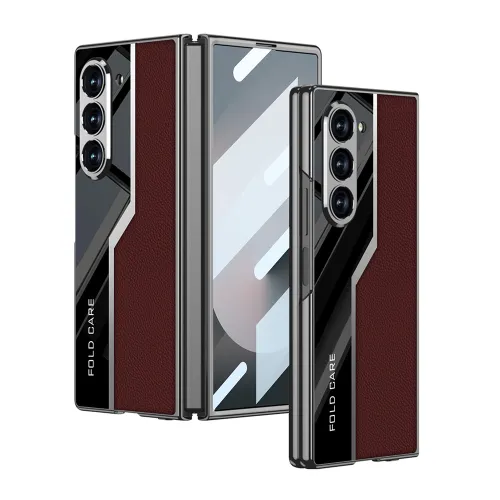 Futrola - maska LEATHER STYLE za Samsung Galaxy Z Fold 6 5G crvena (MS).