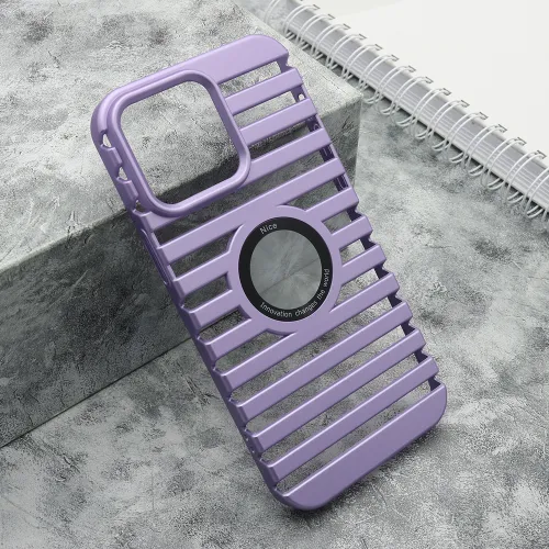 Futrola - maska LINES LOGO CUT za iPhone 14 Pro Max (6.7) ljubicasta (MS).