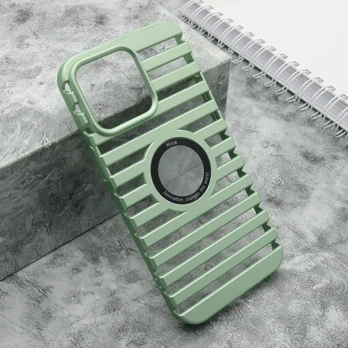 Futrola - maska LINES LOGO CUT za iPhone 15 Pro Max (6.7) mint (MS).