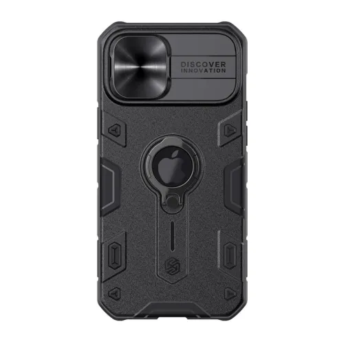 Futrola - maska Nillkin Cam Shield Armor za iPhone 12/12 Pro (6.1) crna with logo (MS).