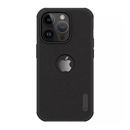 Futrola - maska Nillkin Super Frost Pro za iPhone 15 Pro Max (6.7) crna (logo cut) (MS).