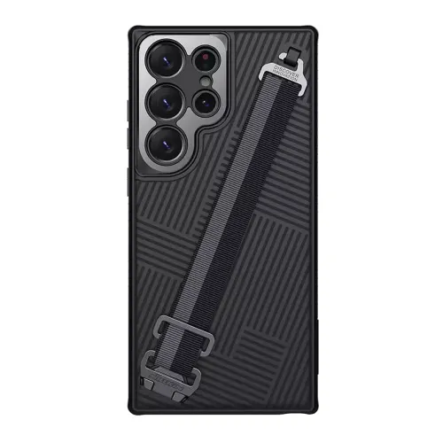 Futrola - maska Nillkin Strap Case za Samsung Galaxy S23 Ultra crna (MS).