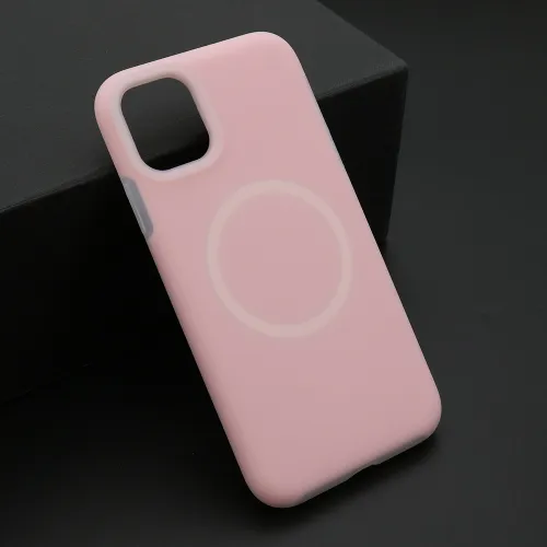 Futrola - maska PASTEL COLOR MagSafe za iPhone 11 (6.1) roze (MS).