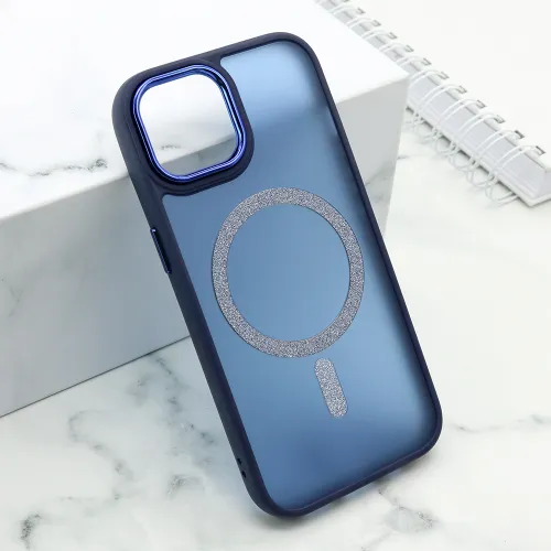 Futrola - maska SHINING MAGSAFE za iPhone 15 (6.1) plava (MS).
