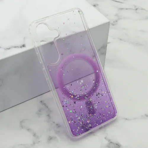 Futrola - maska Simple Sparkle MagSafe za Samsung S921 Galaxy S24 5G ljubicasta (MS).
