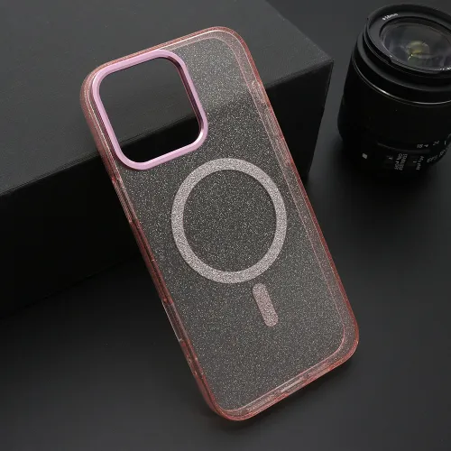Futrola - maska SPARKLING MagSafe za iPhone 16 Pro Max (6.9) roze (MS).