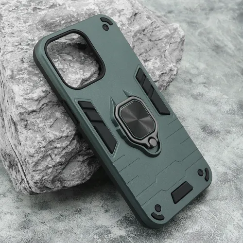 Futrola - maska Square Ring za iPhone 15 Pro Max (6.7) zelena (MS).