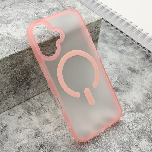 Futrola - maska BLURRY MagSafe za iPhone 16 (6.1) roze (MS).