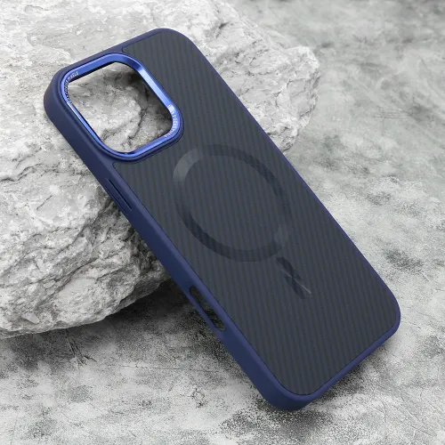 Futrola - maska CARBON MagSafe za iPhone 16 Pro Max (6.9) plava (MS).