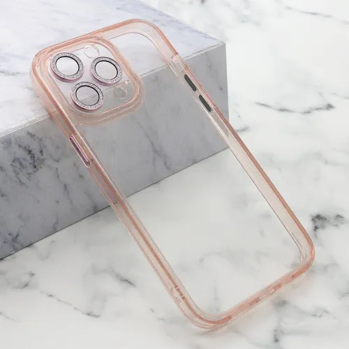 Futrola - maska DIAMOND LENS za iPhone 15 Pro Max (6.7) roze (MS).