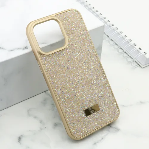 Futrola - maska DIAMOND SELECTION za iPhone 15 Pro Max (6.7) zlatna (MS).