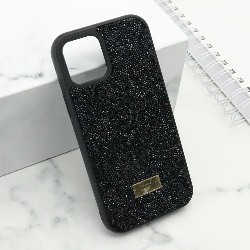 Futrola - maska DIAMOND SELECTION za iPhone 12 (6.1) crna (MS).