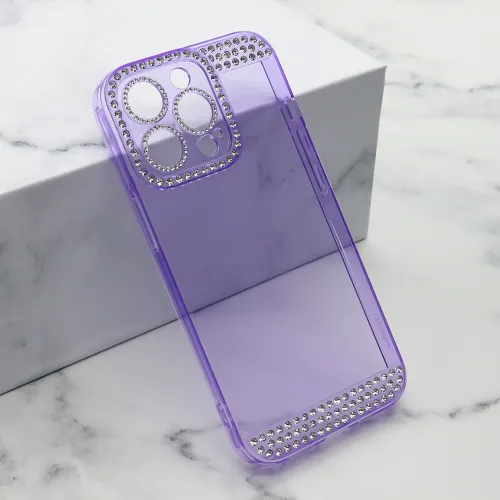 Futrola - maska DIAMOND SIDE za iPhone 13 Pro (6.1) ljubicasta (MS).